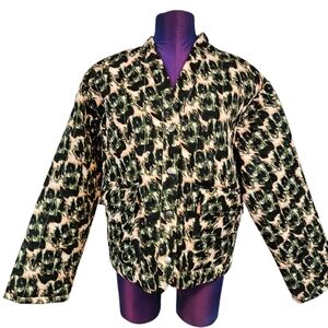 NWT Rachel Comey X Target Animal Print Cropped Quilted Jacket Size Large Women's